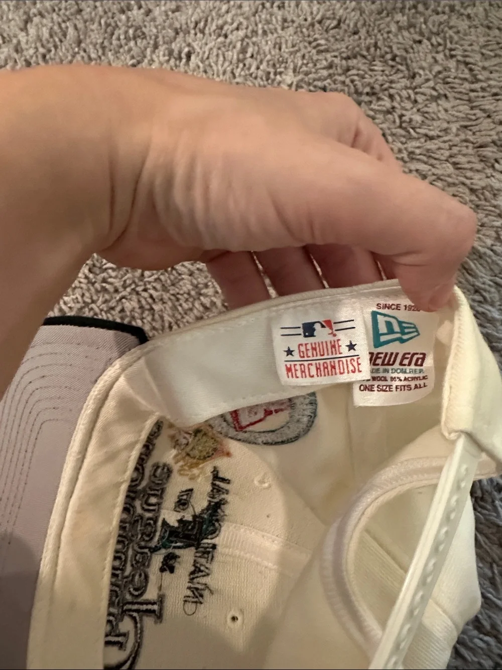 1997 National League Champions White and Black Baseball Cap Florida Marlins